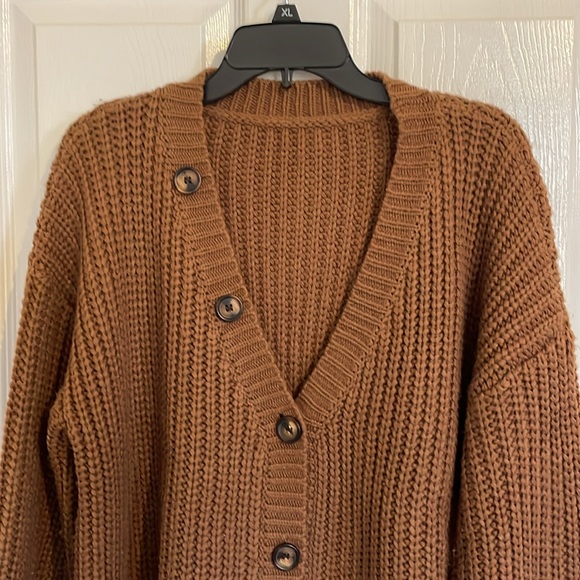Oversized Pumpkin Burnt Orange Brown Sweater - Picture 9 of 14
